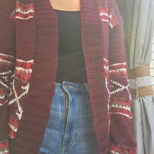 Maroon Cozy Cardigan